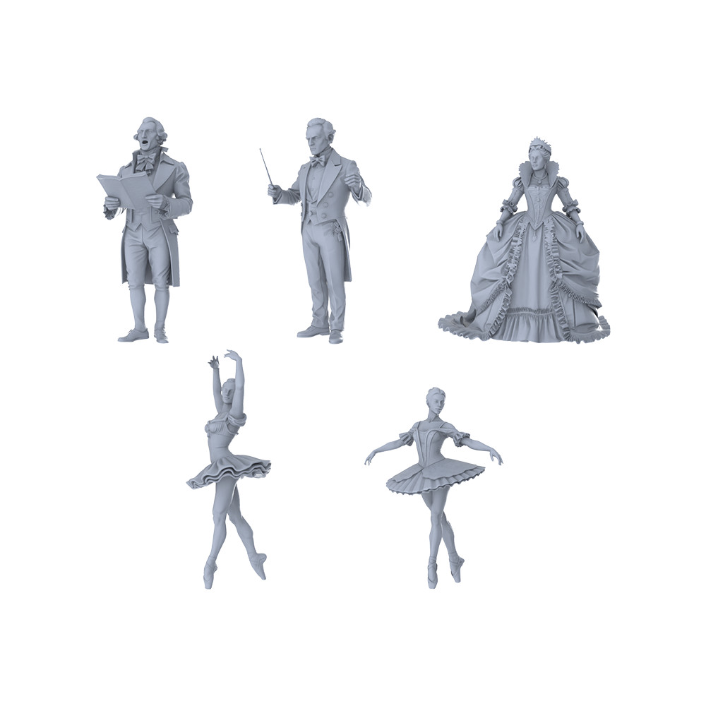 MRY-SFW LYTR404 1/64/87/160 Opera & Ballet Quintet Classical Stage Figures DIY