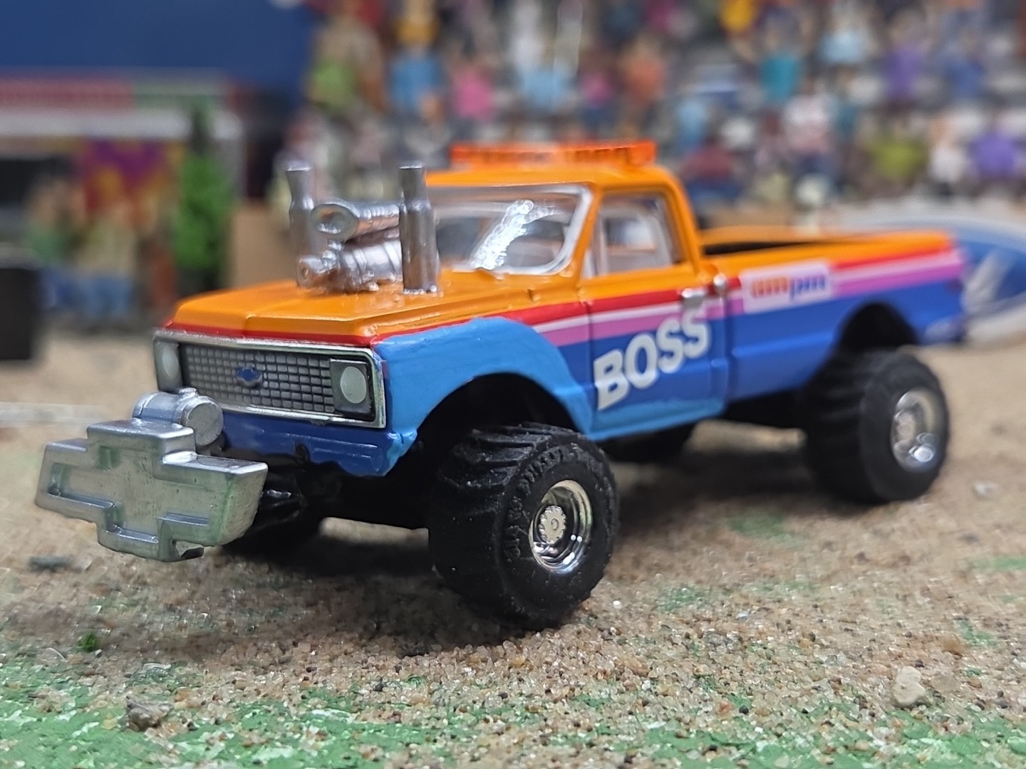 CUSTOM BUILT 1:64 4×4 GreenLight 1972 PULLING TRUCK puller Chevy CHEVEROLET Ertl