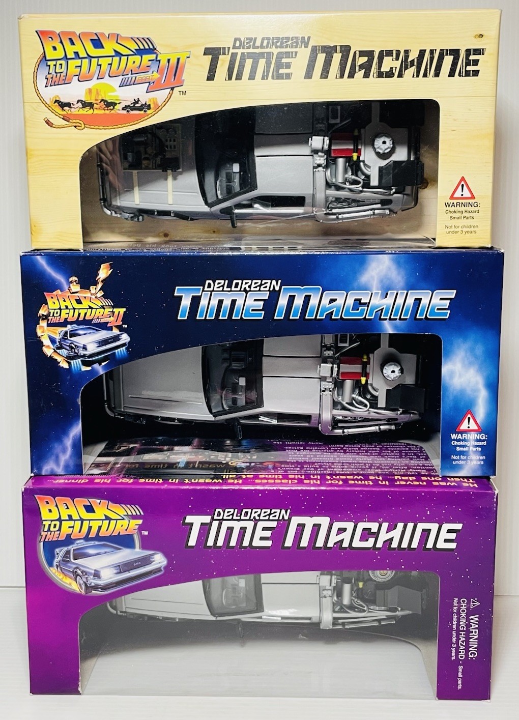 WELLY ALL Back to The Future I II & III DeLorean Time Machine 1:24 Scale Diecast