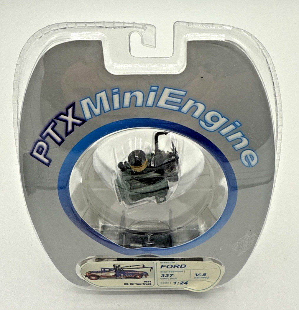 PTX MINI ENGINE 1934 FORD BB-157 TOW TRUCK 1:24 337 CUBIC INCH V-8 FLAT HEAD