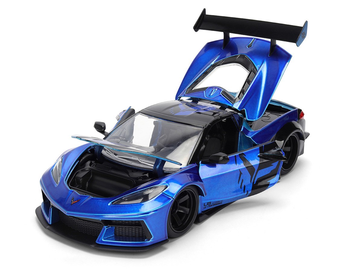 JADA HYPER SPEC CHEVROLET CORVETTE C8 LIBERTY WALK LBWK 1/24 BLACK / BLUE 36496