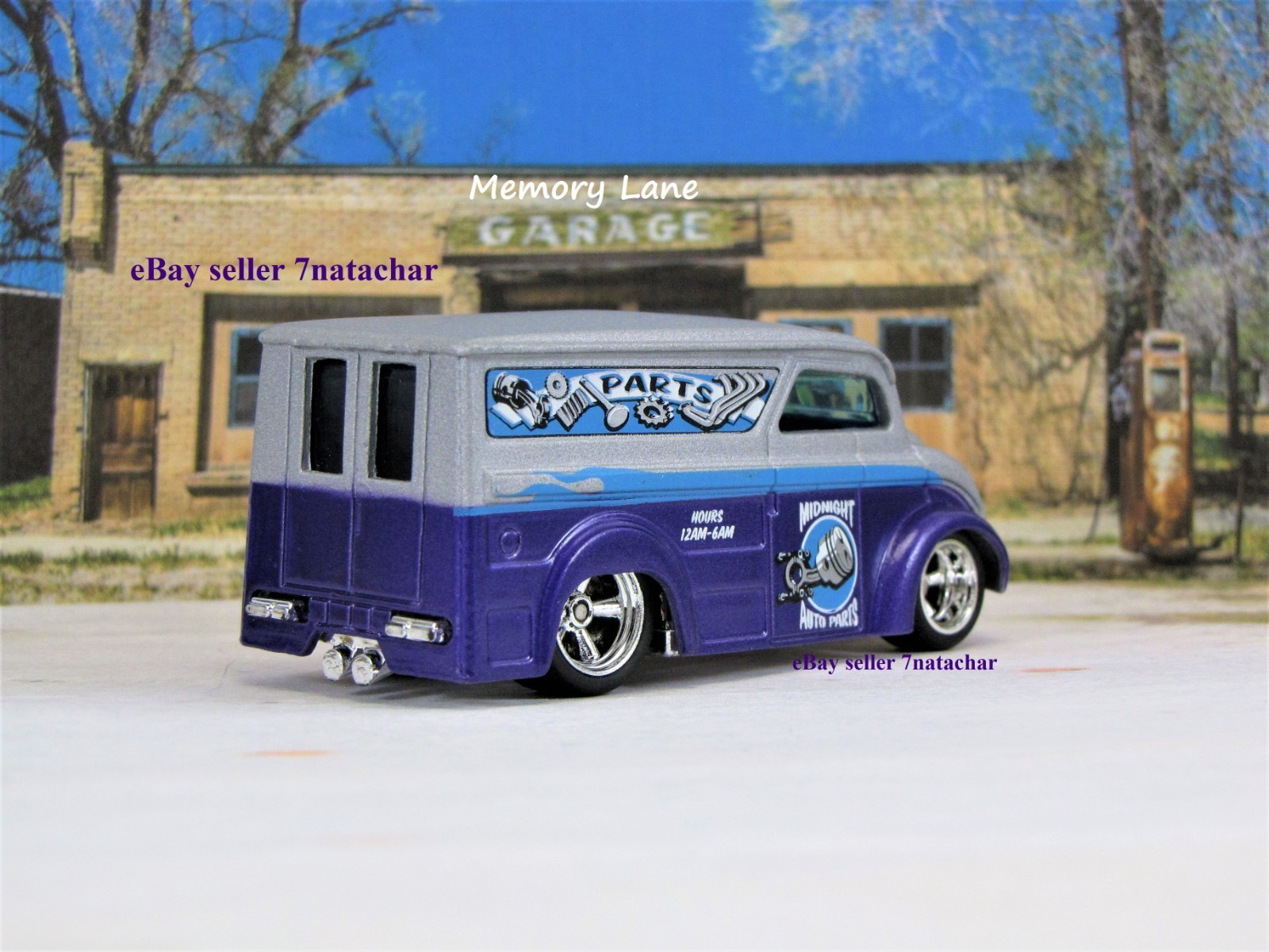 1950s Retro Parts Shop Panel Truck Hot Rod Van Hauler Model Delivery C