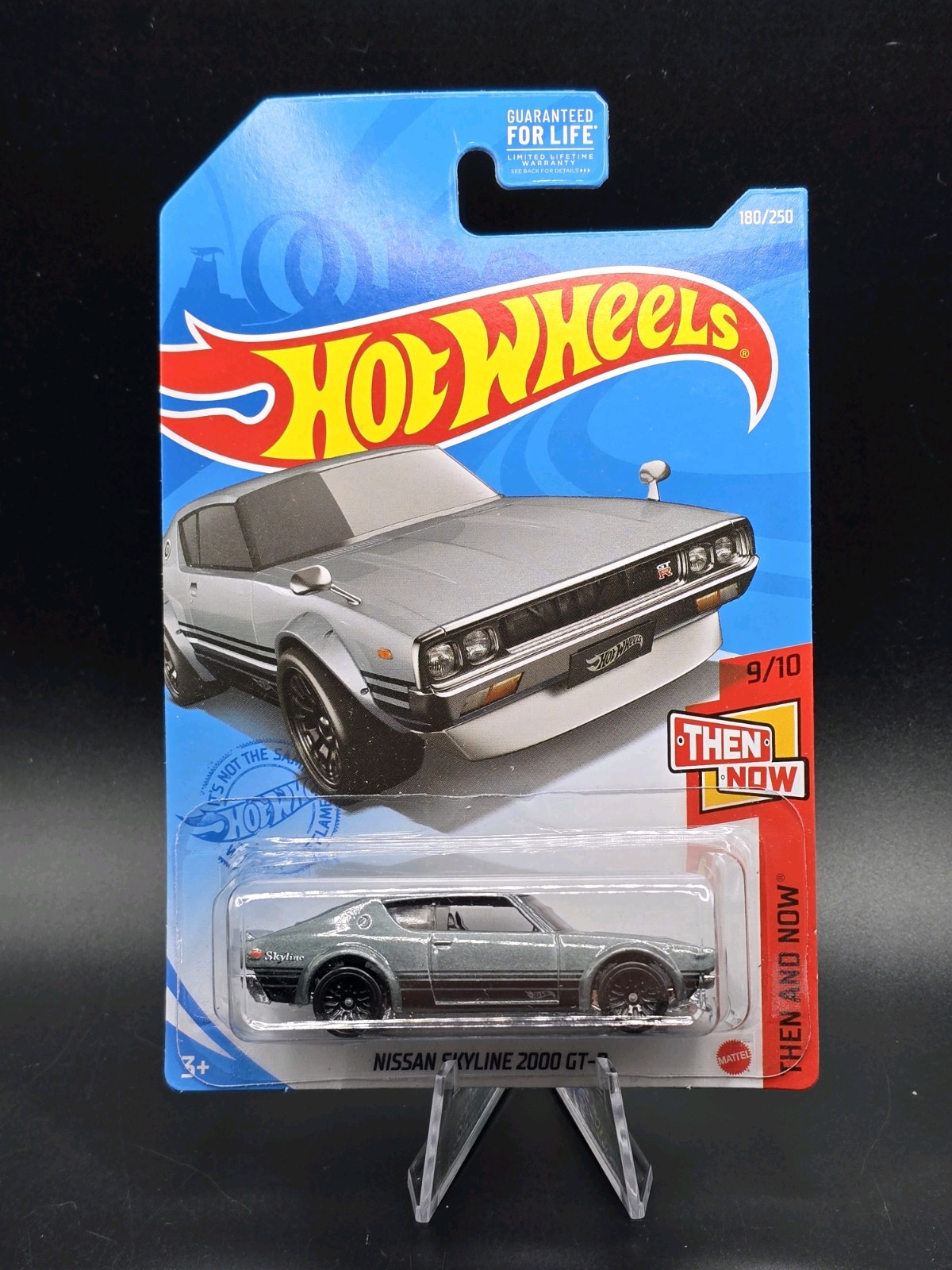 Hot Wheels Then And Now 9/10 Nissan Skyline 2000 GT-R 180/250 Gray