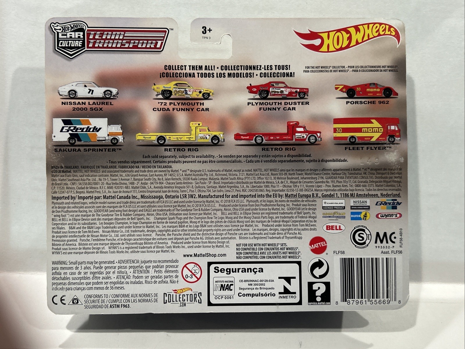 Hot Wheels 2018 Car Culture Team Transport Plymouth Duster Funny Car Retro Rig