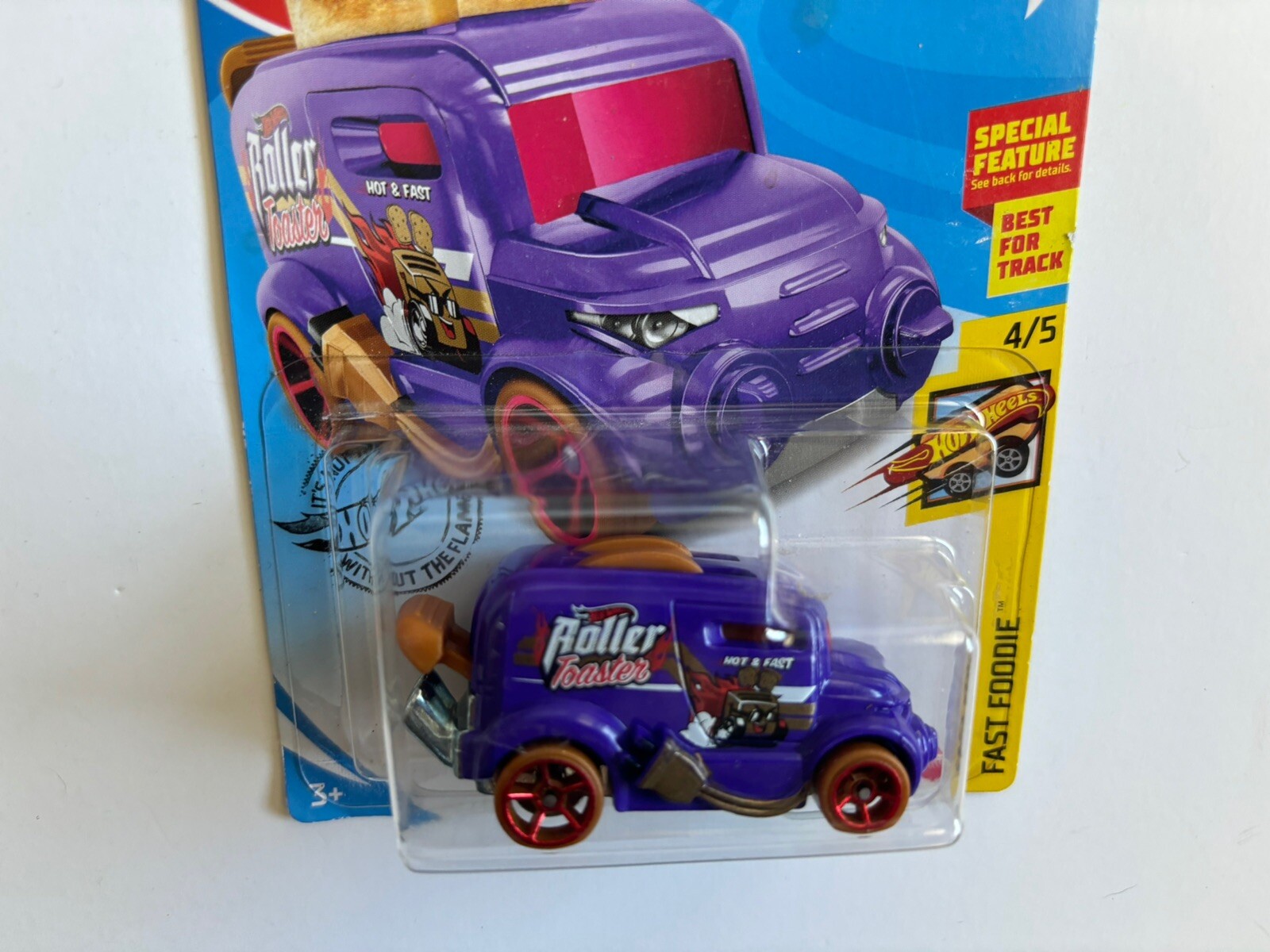 HOT WHEELS Roller Toaster purple lowered toast variation 39/250 Fast Foodie bxrr