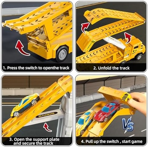 Transport Truck Toys for 3 4 5 6 7 Years Old Boys,Toy Cars Track Set Transpor…