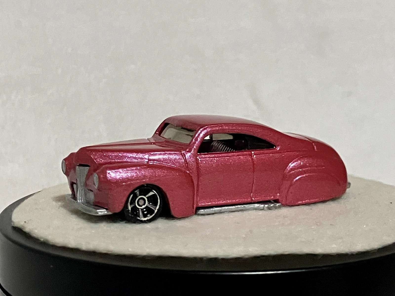 Hot Wheels Custom Tail Dragger Metallic Red Foil / Wheel swap Nice!