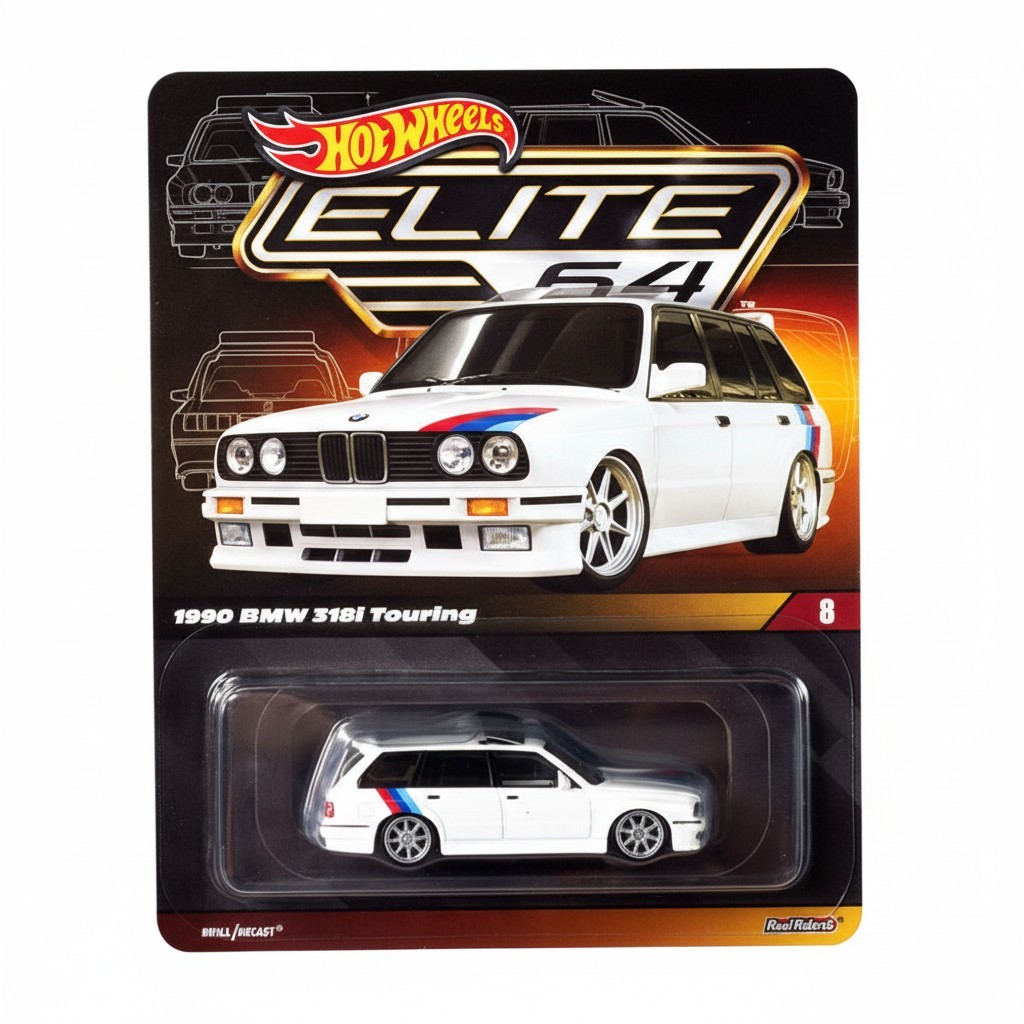 Elite 64 1990 BMW 318i Touring RLC Hot Wheels w/Protector 1/64 Premium Diecast