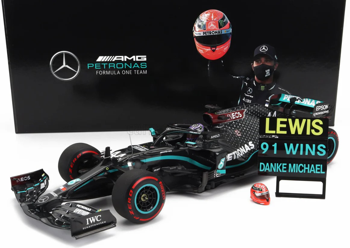 1:18 2020 Lewis Hamilton — 91st F1 Win — World Champion — Minichamps F1