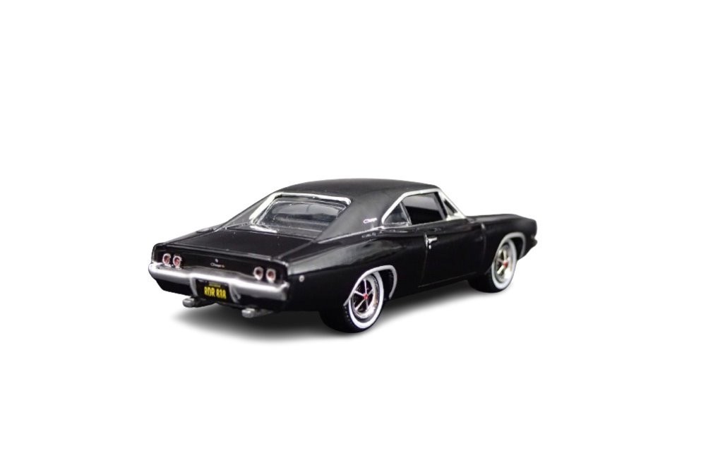 1968 Dodge Charger R/T – Black Diecast 1:64 Scale Model – Greenlight 44724