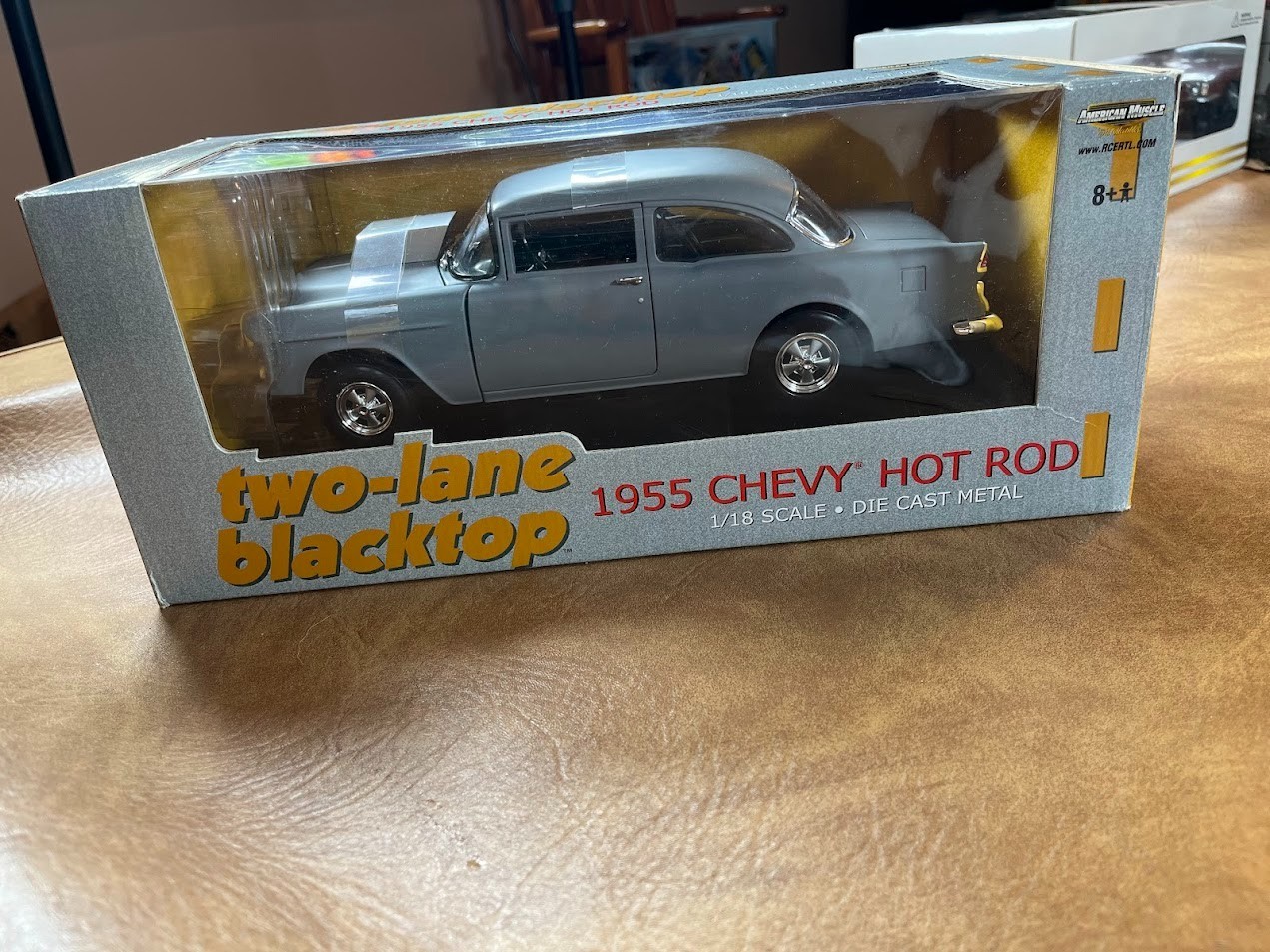 1955 Chevy Hot Rod, Two Lane Blacktop, Ertl-American muscle, 1/18, NIB, Rare.