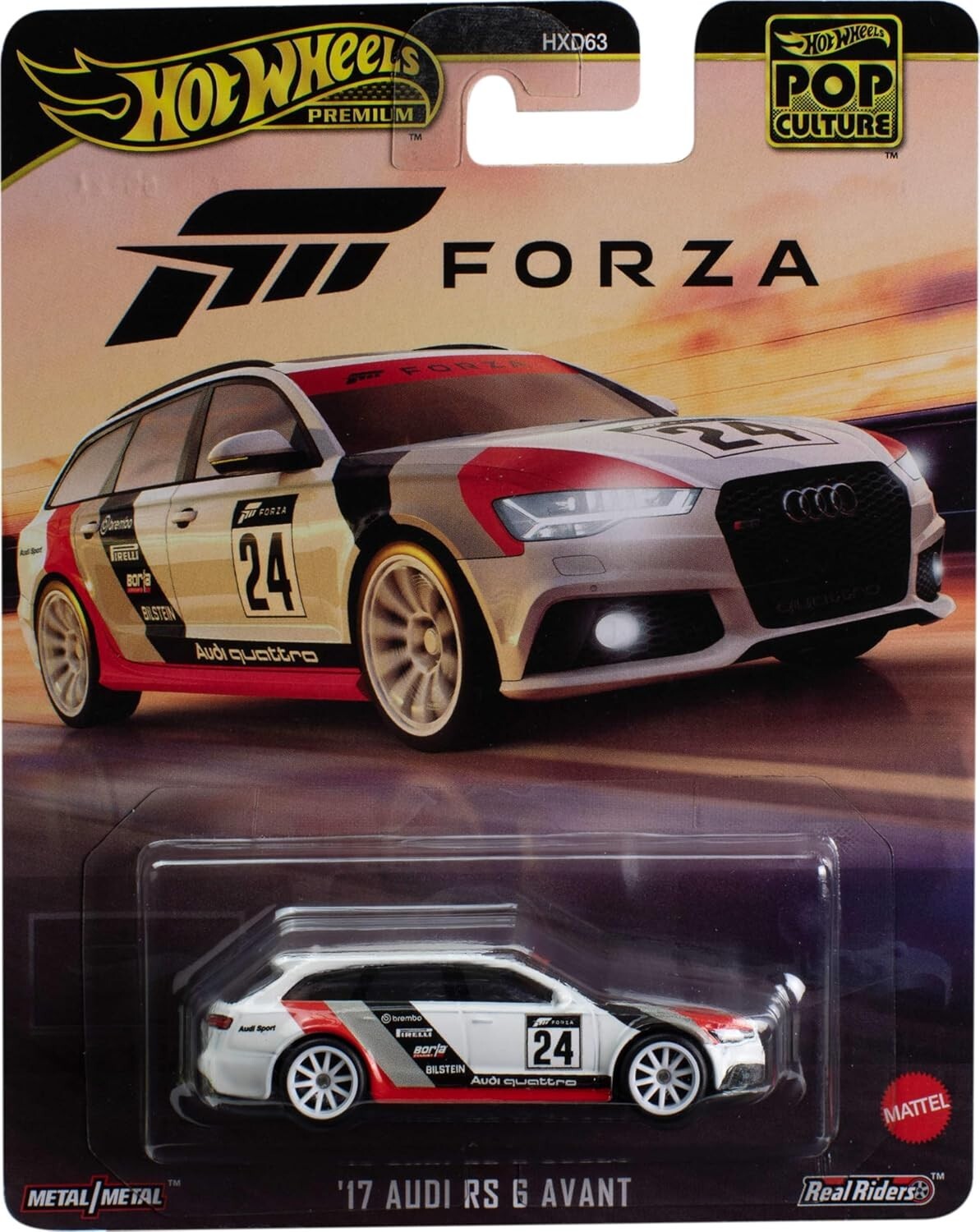 2024 Hot Wheels HVJ47 Premium Pop Culture Forza ’17 Audi RS 6 Avant HVJ47