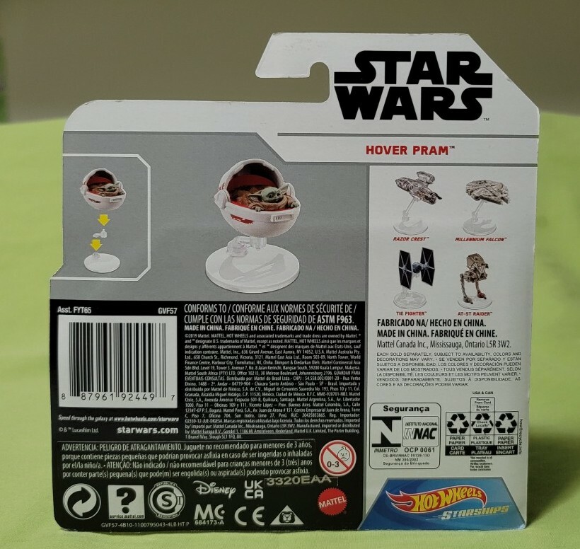 Hot Wheels Star WARS Starships Mandalorian THE CHILD HOVER PRAM – Baby Yoda Seat