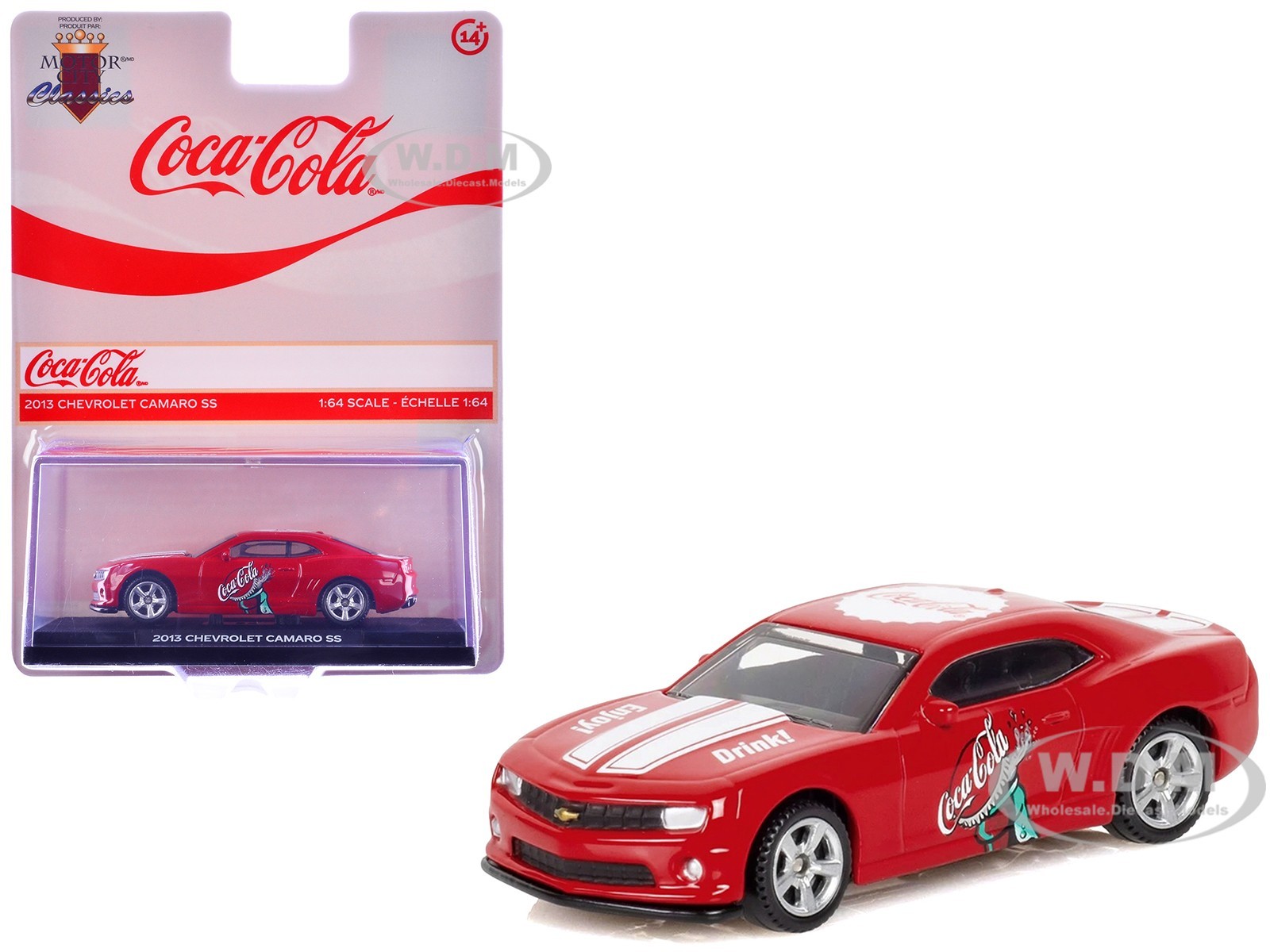 2013 CHEVROLET CAMARO SS “COCA-COLA” RED 1/64 CAR BY MOTOR CITY CLASSICS 450029