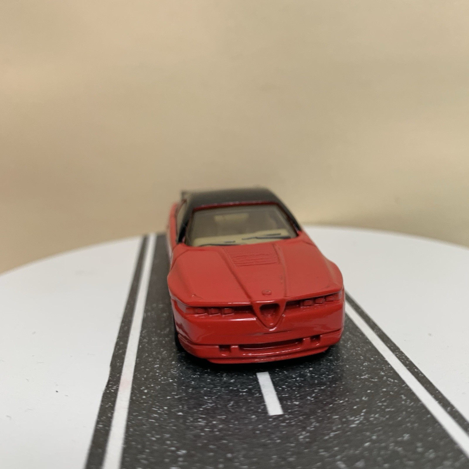 1990 Matchbox Superfast MB 15 Alfa Romeo SZ Red/Black Roof w/Tan Interior 1:64
