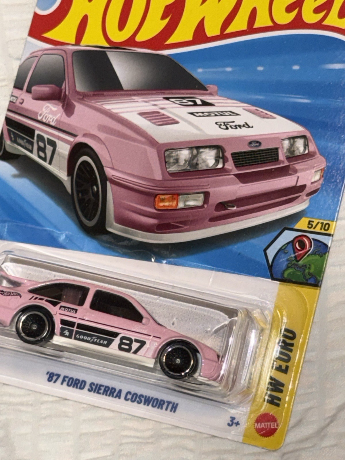 HOT WHEELS ’87 Ford Sierra Cosworth Pink HW Euro