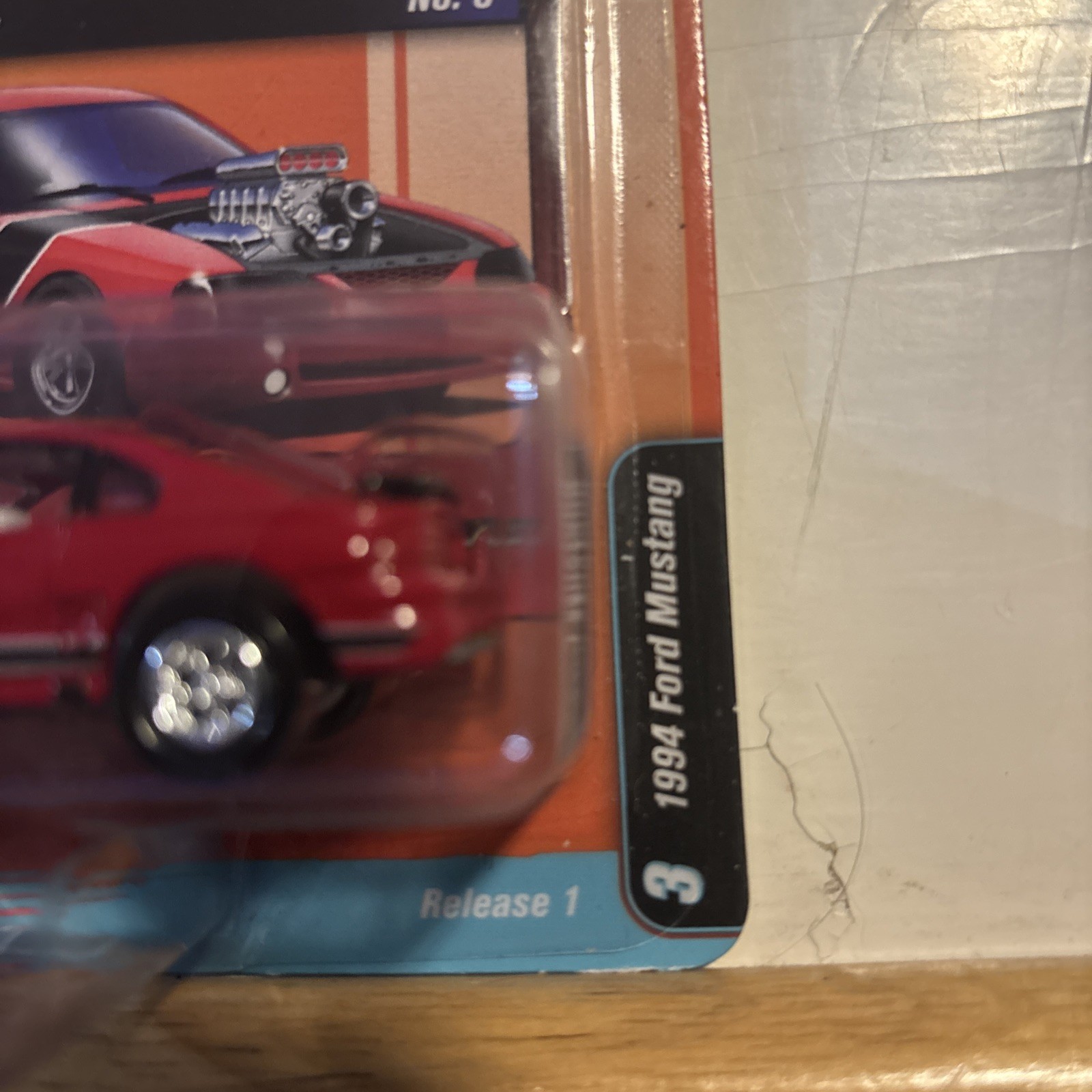 Johnny Lighting Street Freaks The Spoilers 19 Red 1994 Ford Mustang Number 3 JH
