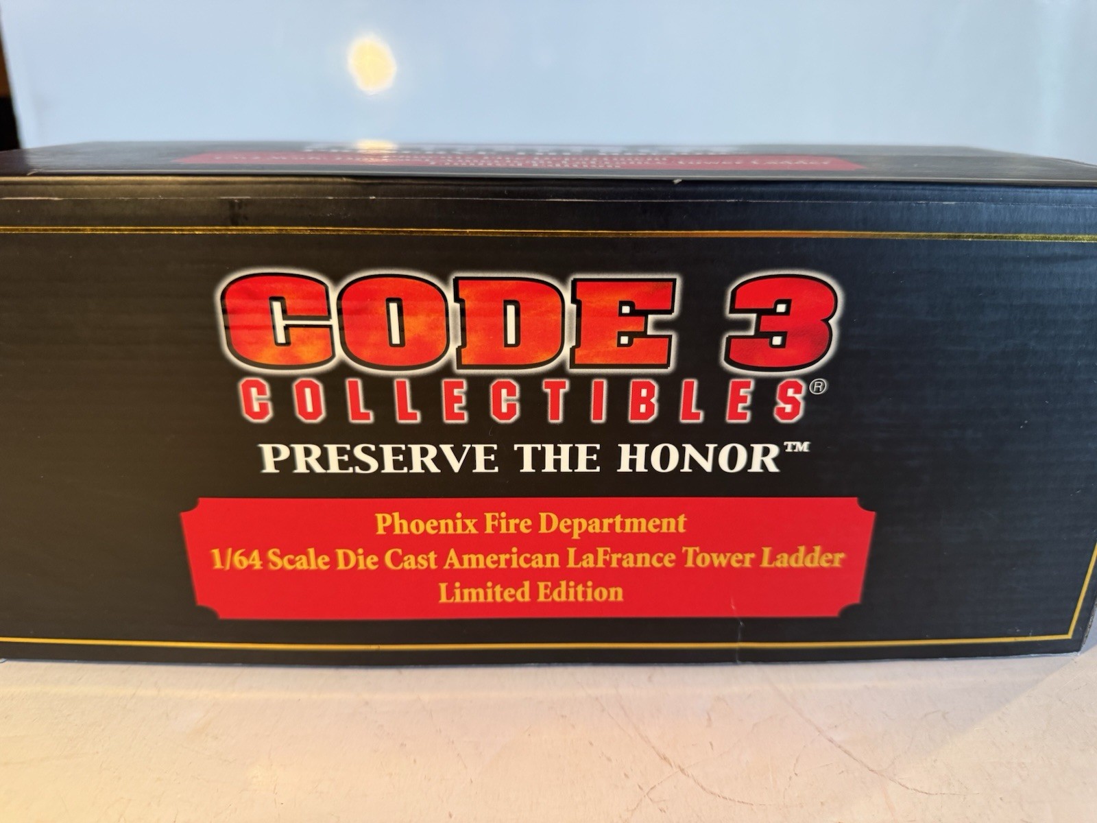 Code 3, 1:64 Die-Cast Phoenix Fire Dept American LaFrance Tower Ladder #12744 MB