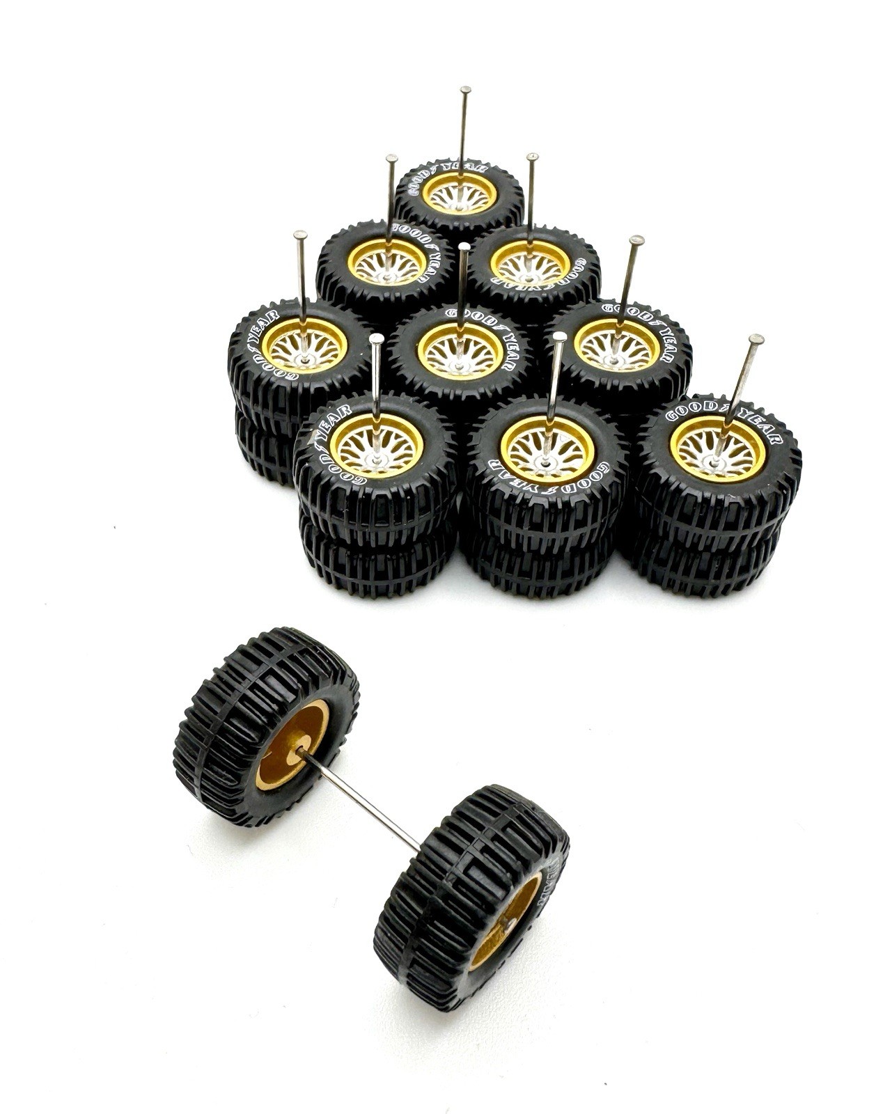 5x Sets BBS 17mm Cragar OFF ROAD Real Rider Wheel W/ Rubber Letter Tire 1/64