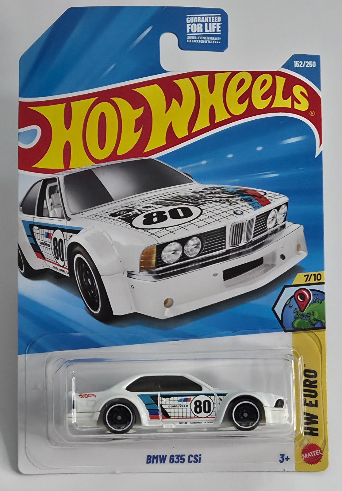 BMW 635 CSi 152/250 JJK00 Hot Wheels 2026 HW Euro 7/10 white