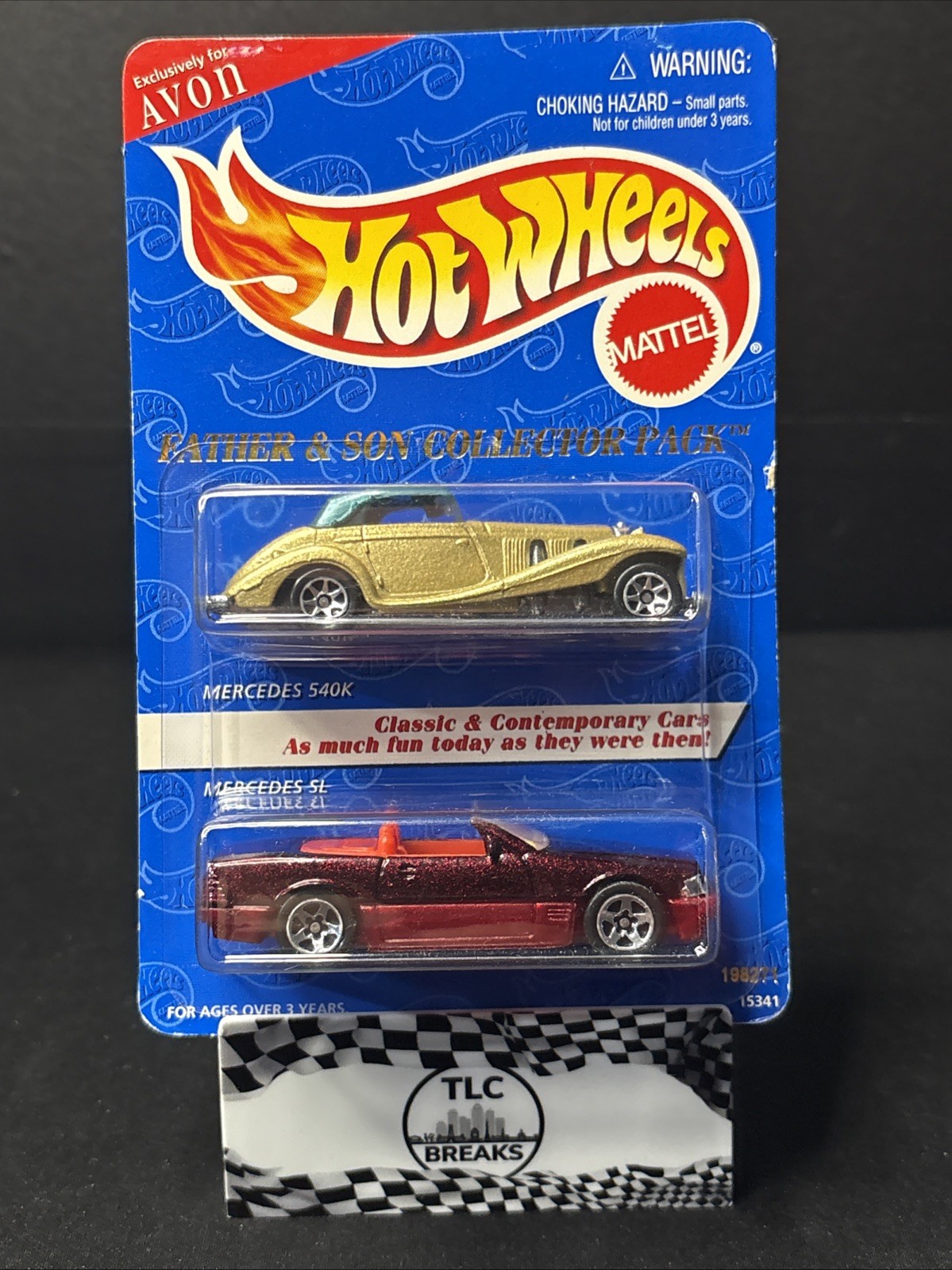 HOT WHEELS AVON EXCLUSIVE FATHER & SON COLLECTOR PACK MERCEDES 540K & SL