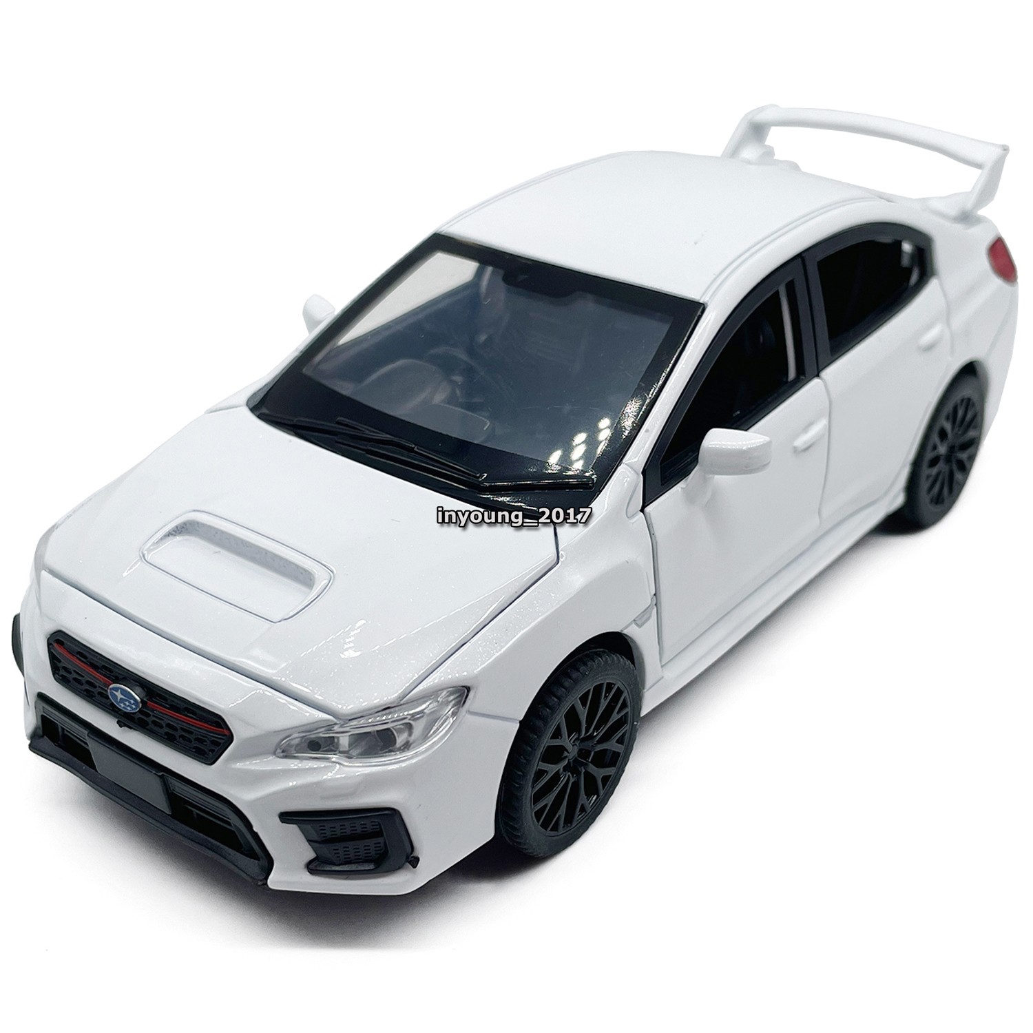 1:30 Subaru WRX STI Model Car Diecast Toy Vehicle Toys for Boys Kids Gifts White