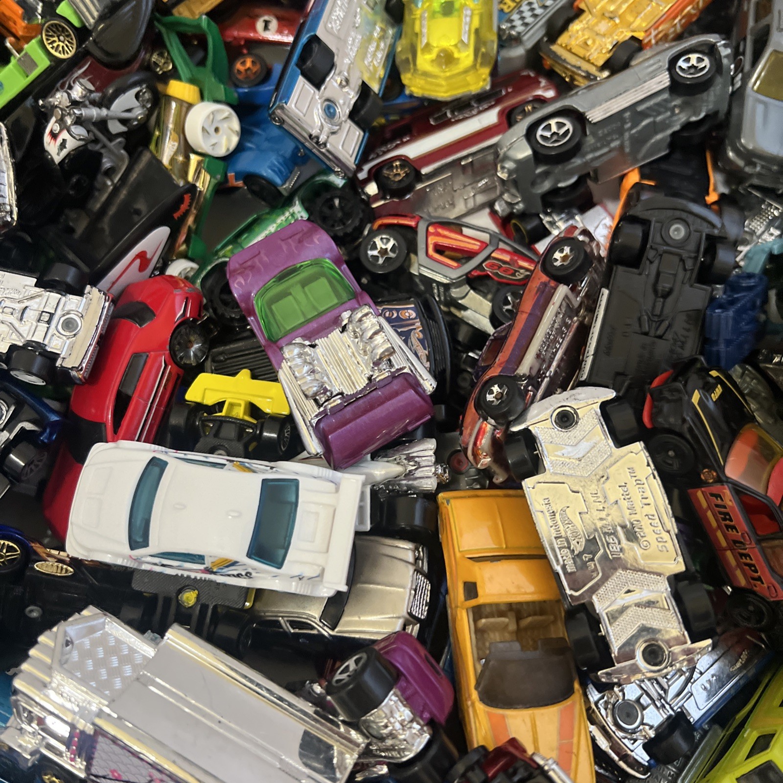 30 LBS Pounds of pure hotwheels. There are many different years and castings.