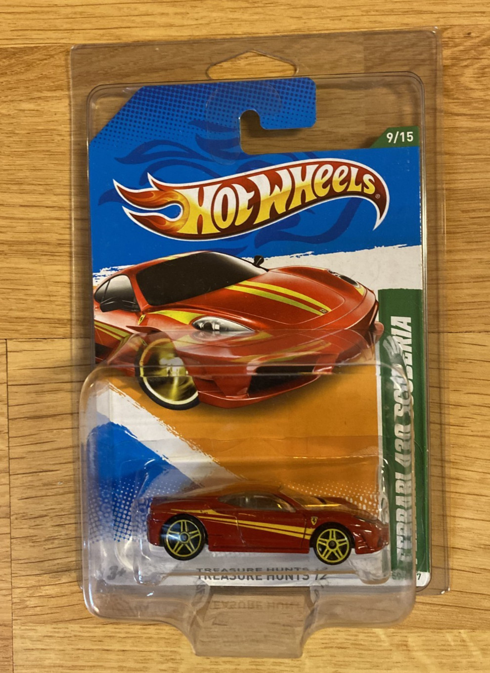 Hot Wheels 9/15 Treasure Hunts ’12 Ferrari 430 Scuderia MOC In Protector