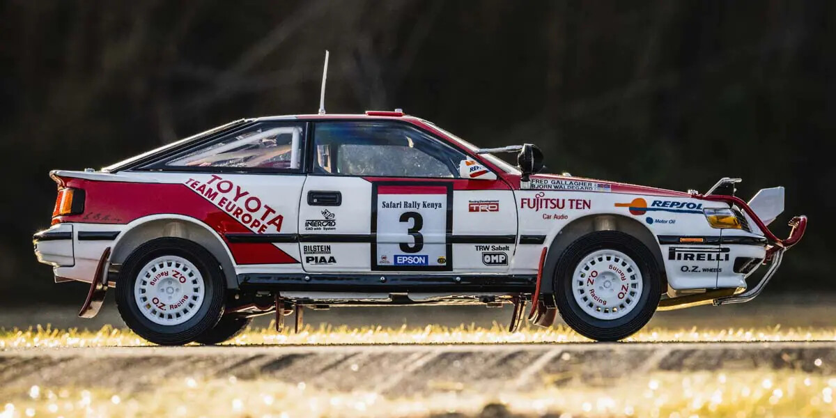 KYOSHO 1:18-scale Toyota Celica GT-FOUR (ST165) 1990 Safari #3 – 08961A