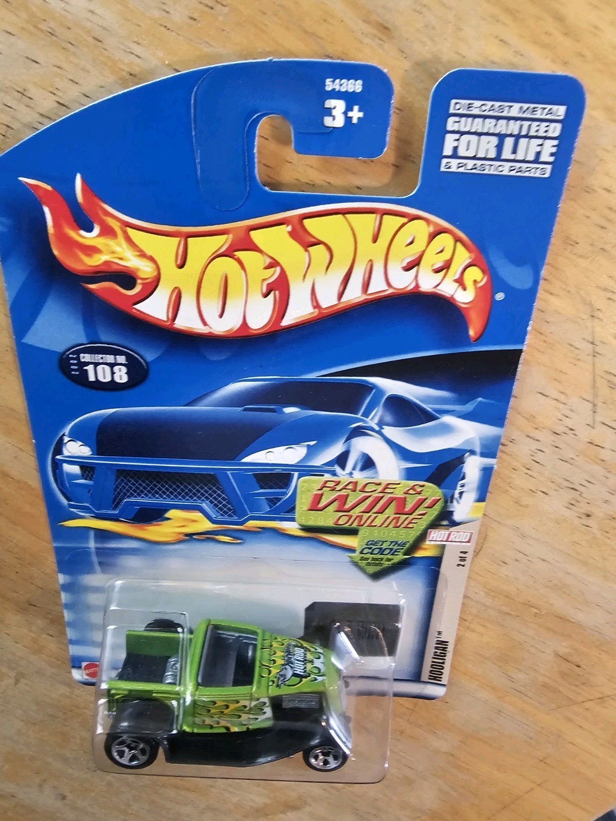 HOT WHEELS HOOLIGAN. Green; 2002 Hot Rod Series 2/4 Collector No. 108