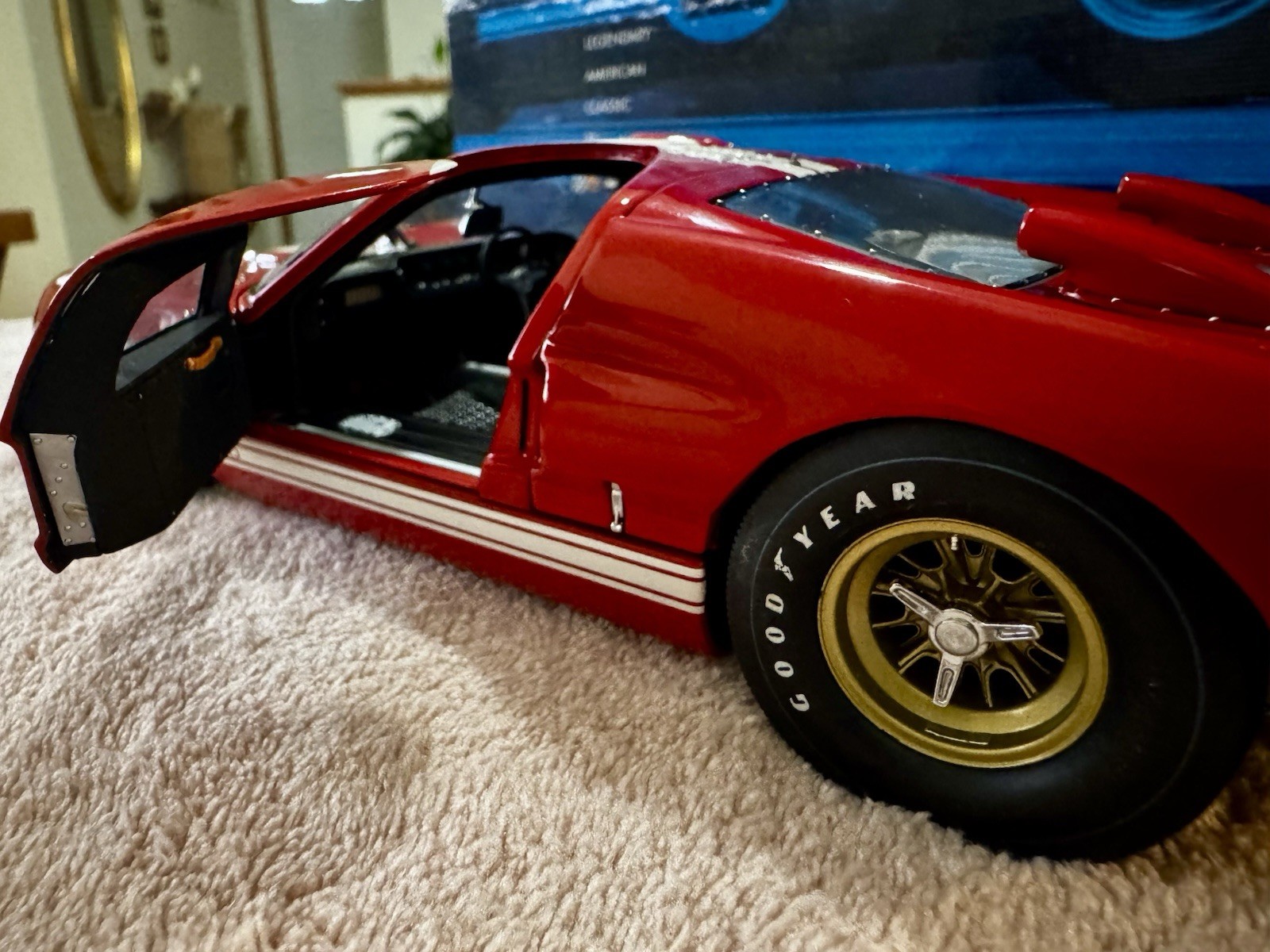 Danbury Mint Exoto 66 Ford GT40 MK II 2 Door Coupe Red/white Case&COA&BOX Nice!