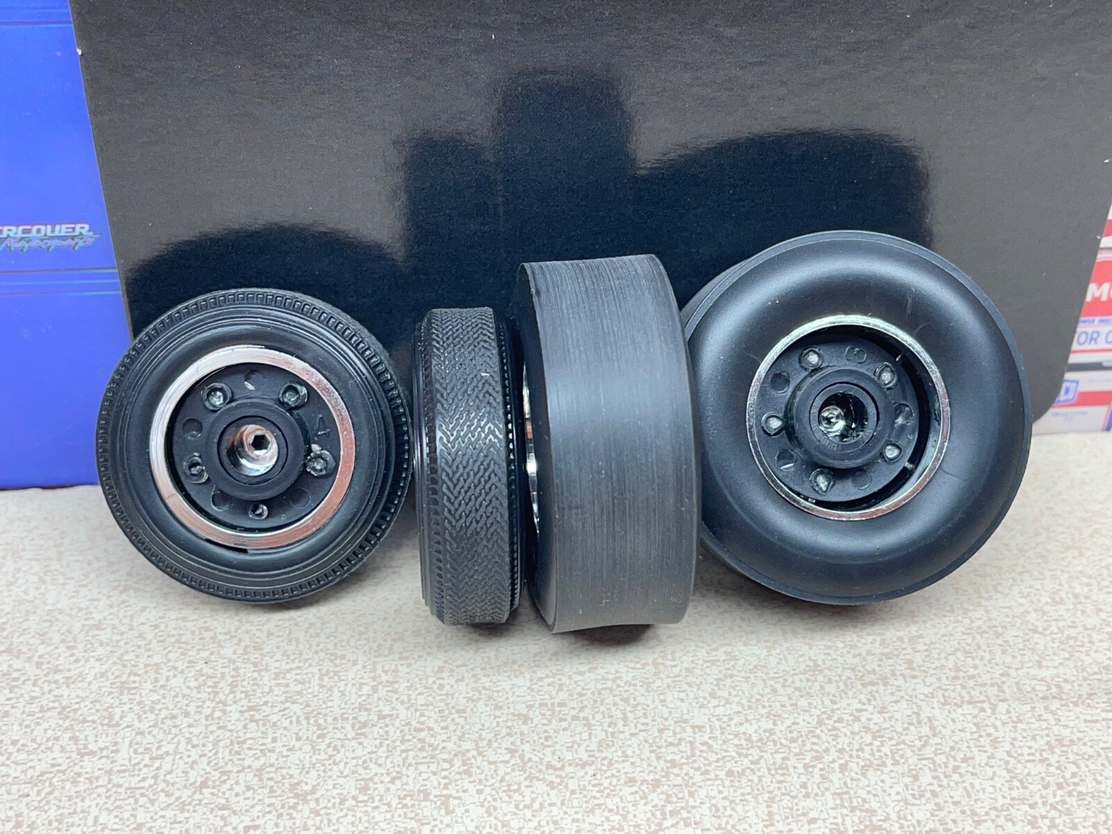 1/18 ACME CRAGAR DRAG WHEELS AND TIRE SET A1806410WDD DETROIT DIECAST EXCLUSIVE