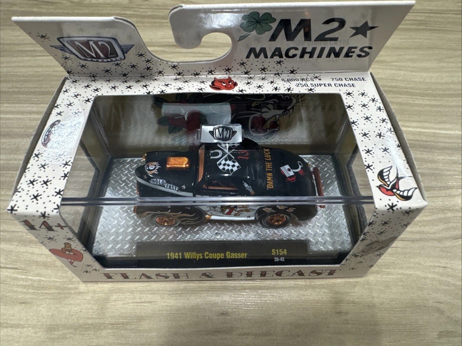 M2 Machines 1941 Willys Coupe Gasser S154 Flash & Diecast Chase