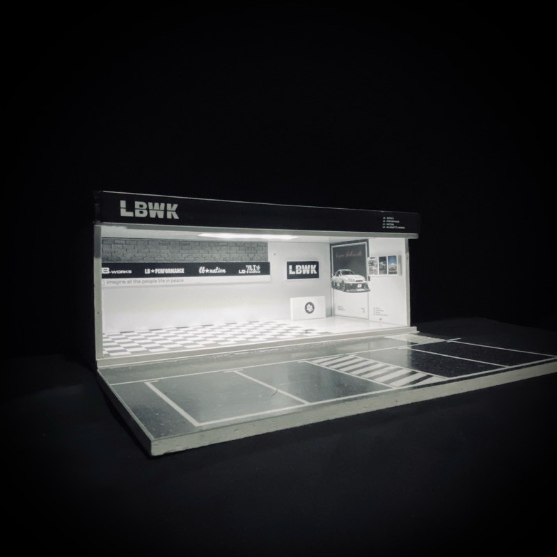 Diorama 1/64 Scale LBWK Parking Garage Models Display with LED Handmade