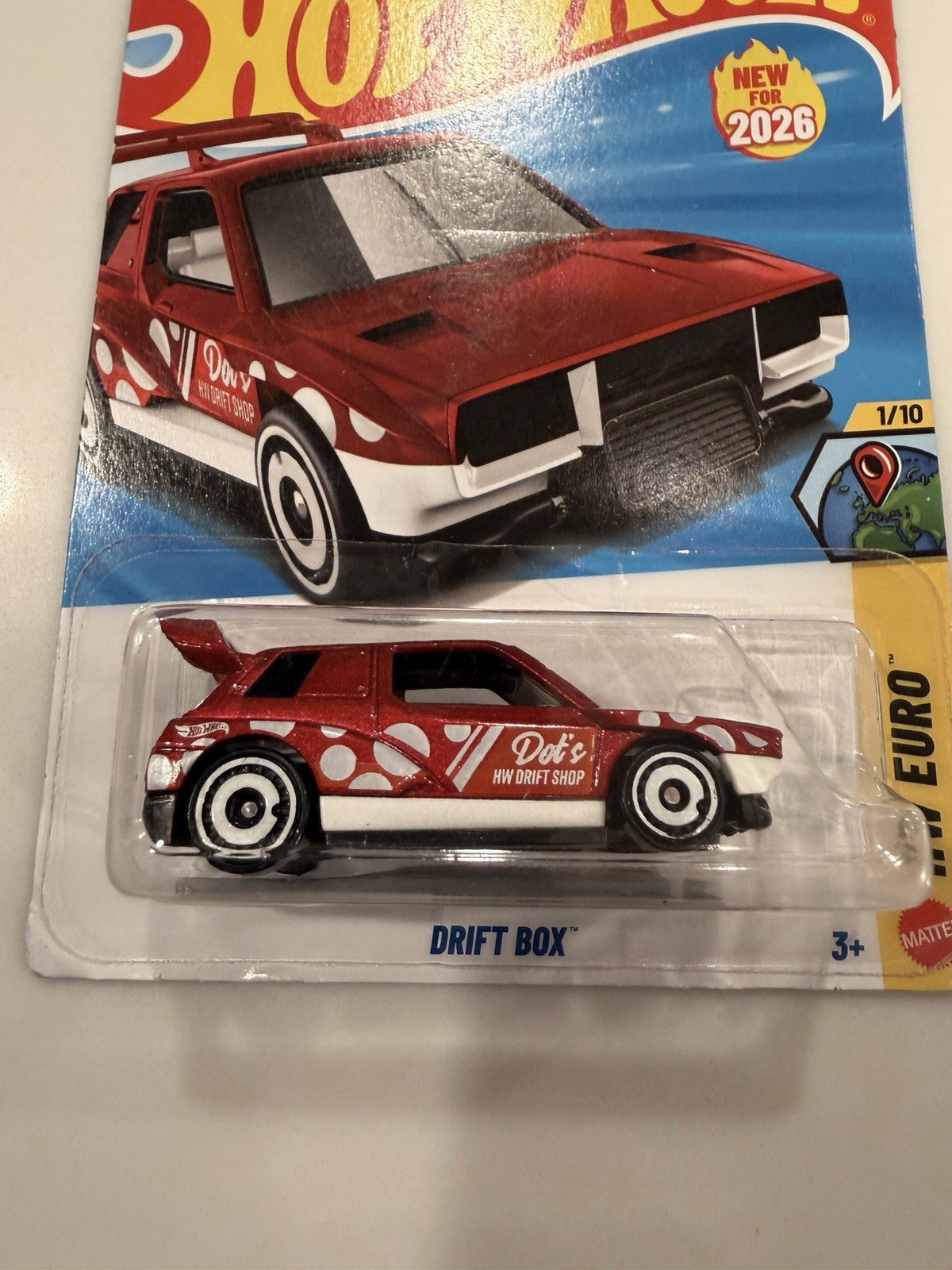 Hot Wheels HW Euro Drift Box 1:64 Diecast Car Red/White/Black Unopened