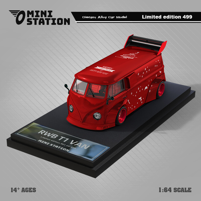 Mini Station 1:64 T1/RWB 964/992 GT3 SUP 2024 Christmas Model Car