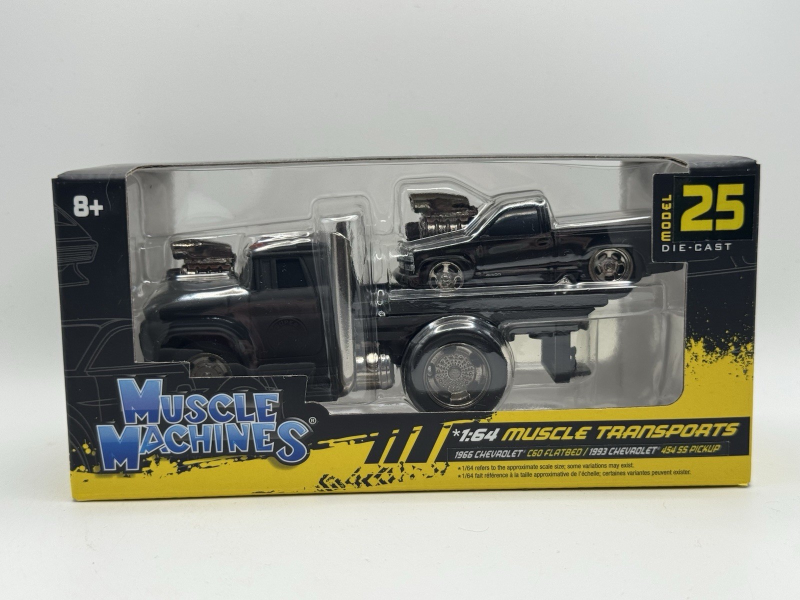 Muscle Machines 1966 Chevrolet C60 Flatbed/1993 Chevrolet 454 SS – 1:64 Diecast