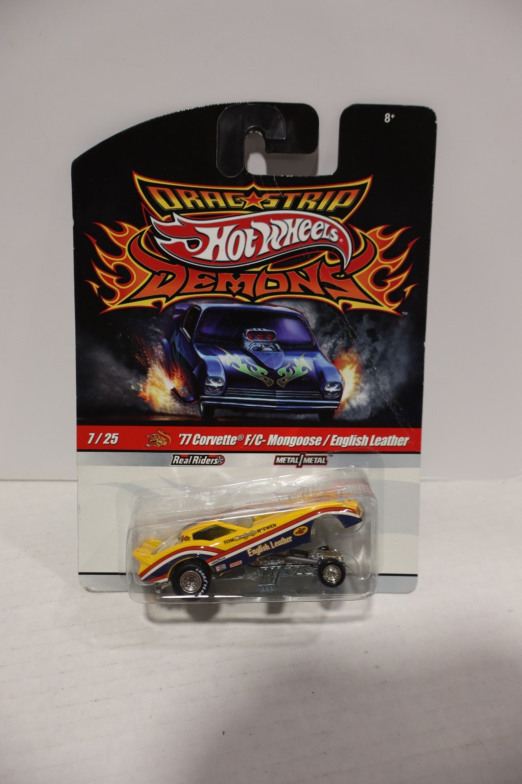 Hot Wheels Drag Strip Demons # 7 ’77 Corvette Funny Car Mongoose English Leather