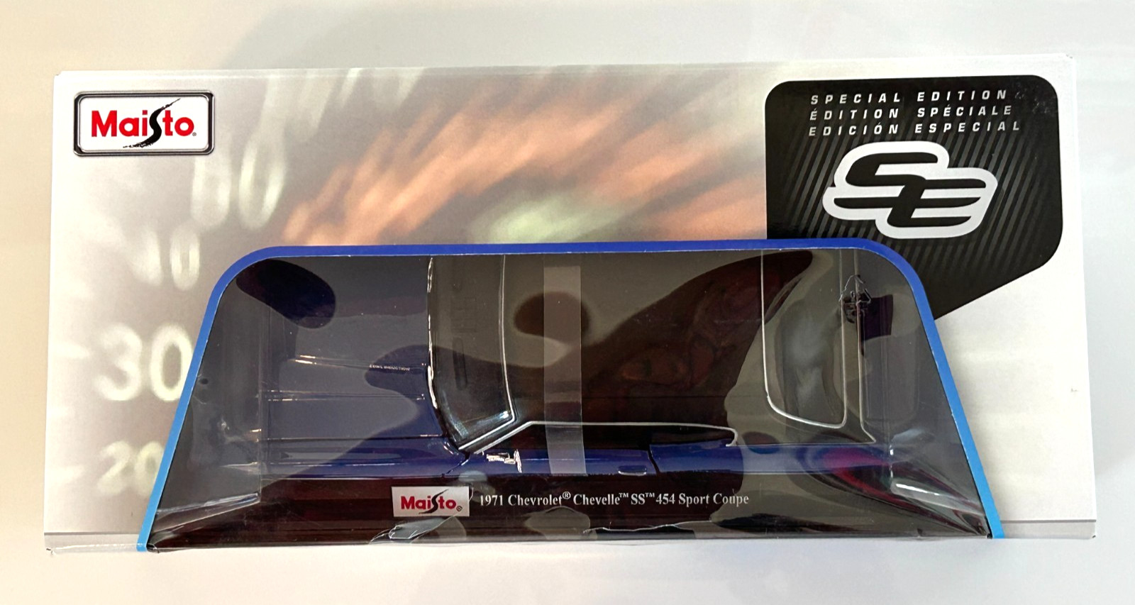 Maisto 1971 Chevy Chevelle SS 454 Sport Coupe BLUE Special Edition 1:18 Scale