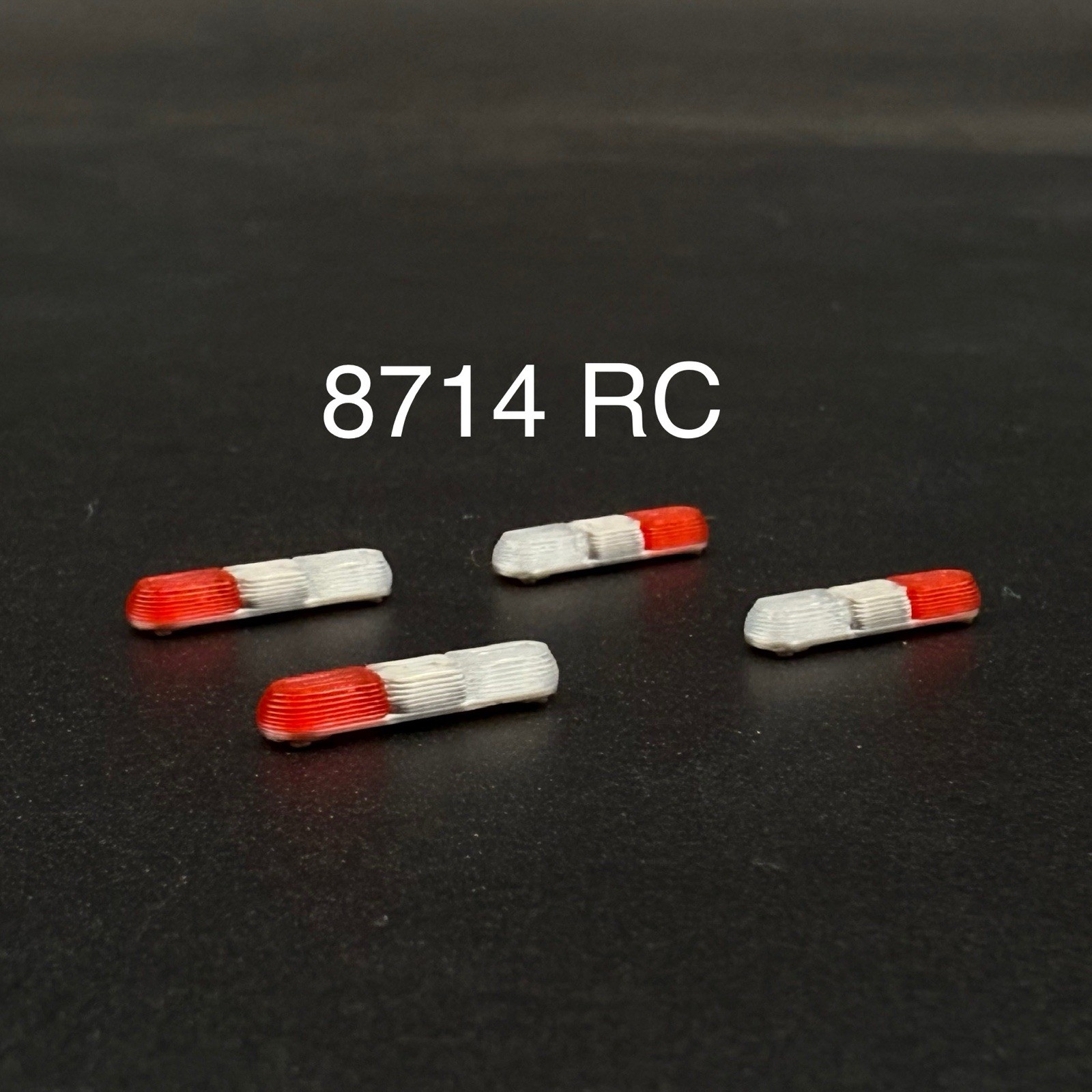 4 Pack 1/87 HO Red Clear 8000 90H Lightbar Police Fire Engine Truck Ambulance