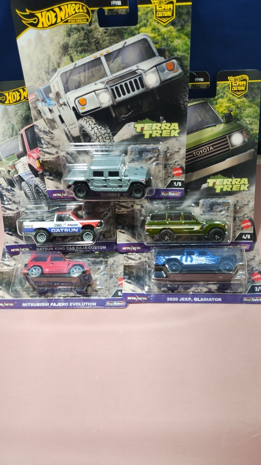 Hot Wheels Premium Car Culture Terra Trek 2024 Set Of 5 Real Riders Diecast New