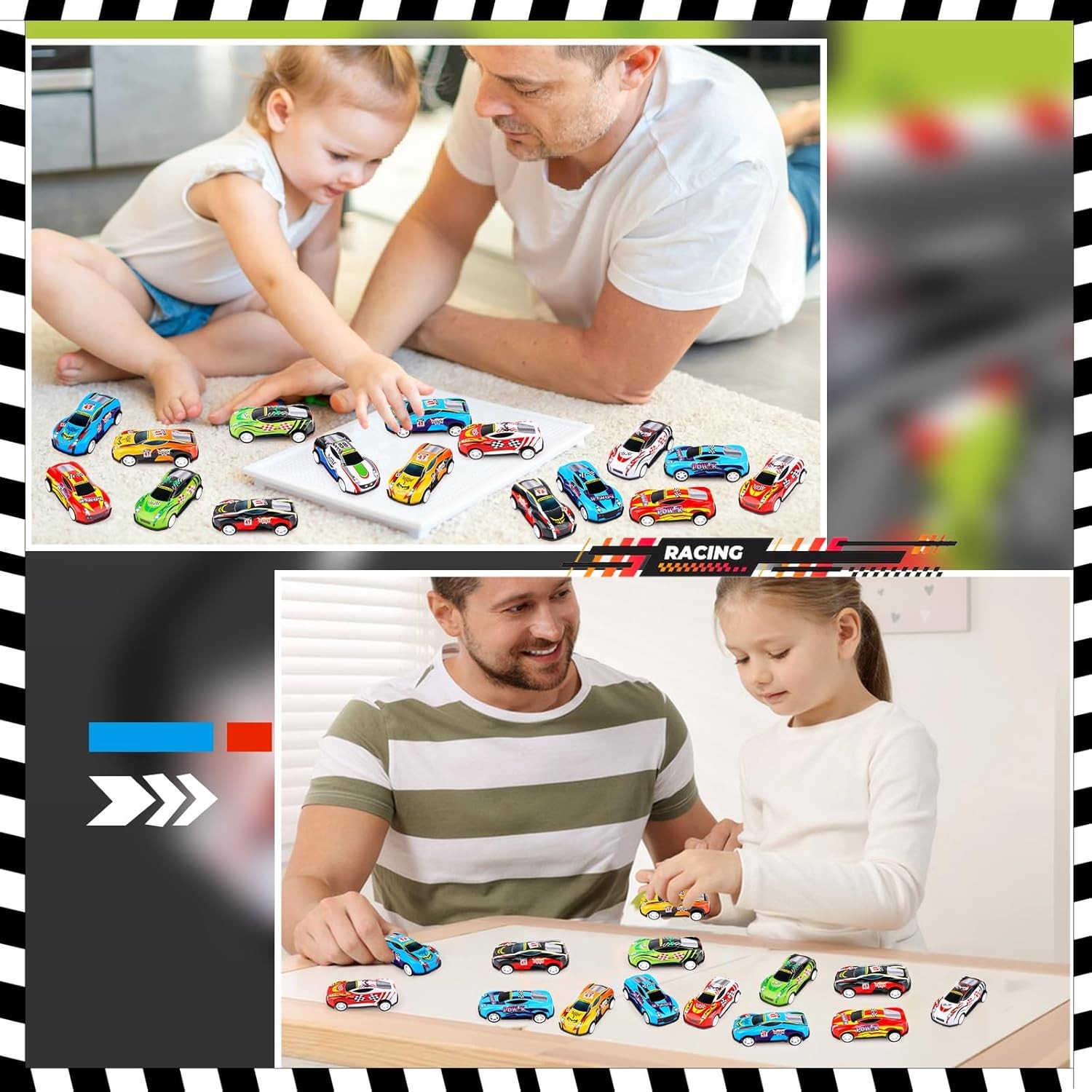 Mini Pull Back Cars for Kids Toddlers Child Party Favors Random Pattern