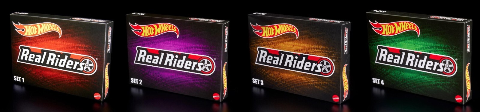 LOT OF 4 2022 HOT WHEELS RLC REAL RIDERS WHEEL PACK SETS – 1, 2, 3, 4
