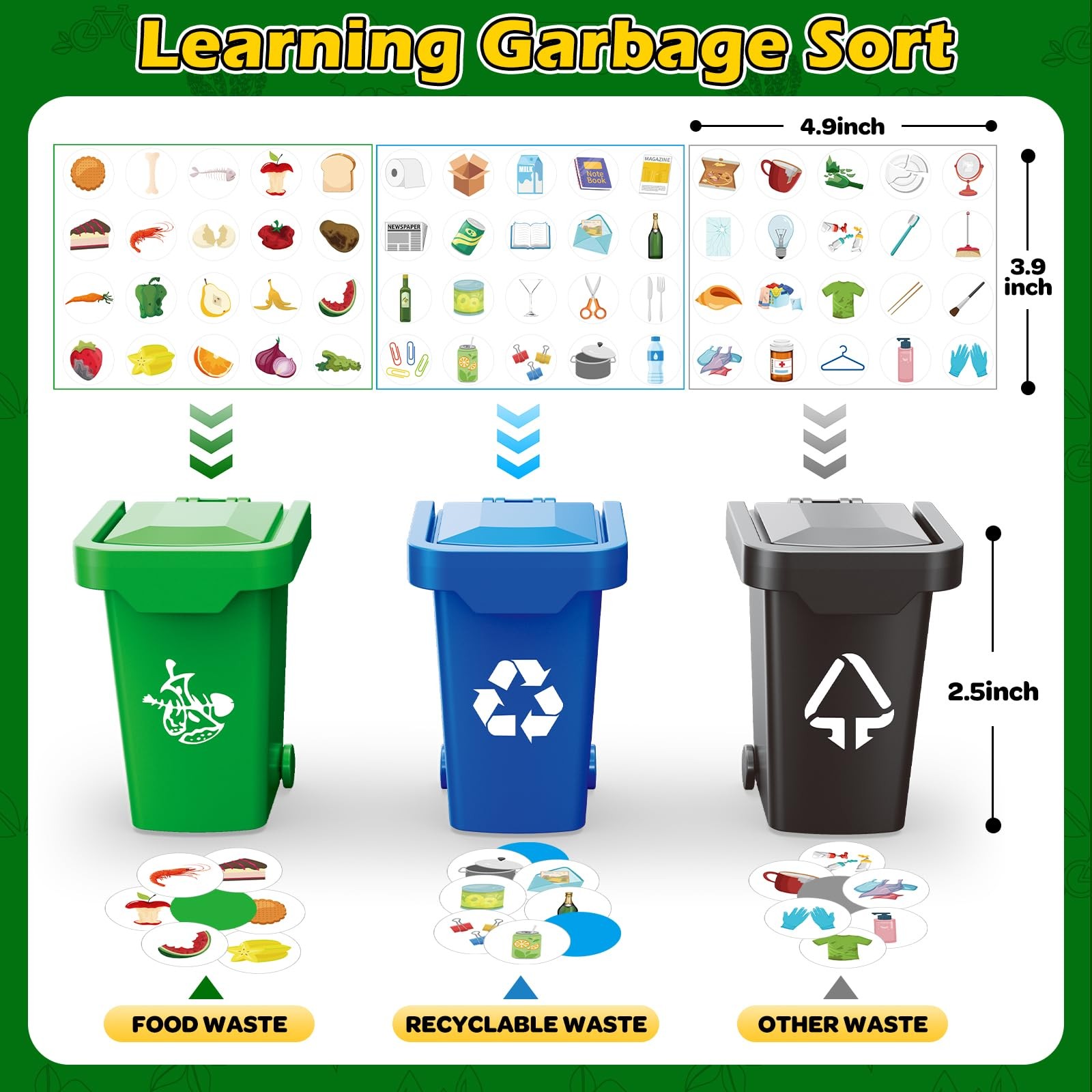 Garbage Truck Toys for Kids 3 4 5 6 7 8 Years Old Boys Toy Trucks Set with So…