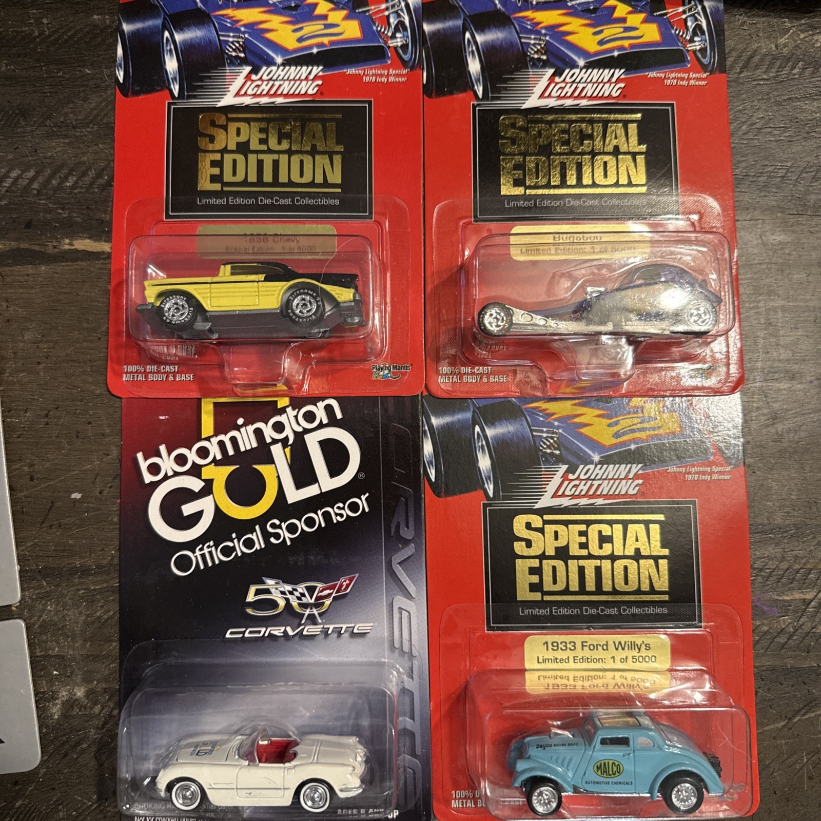 Johnny Lightning 1940 Willys Gassers 41 Drag Racing Hot Rod NHRA 4 Cars Total