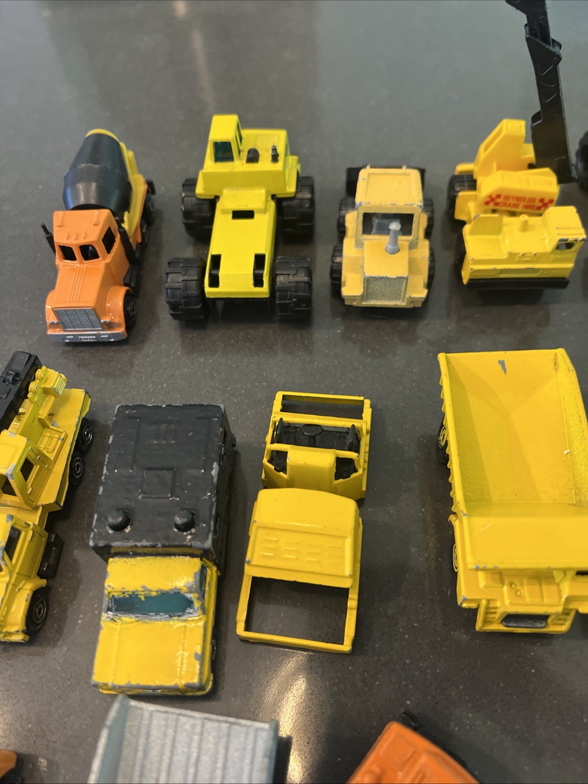 Lot Of Construction Diecast & Plastic Mixed Brands And Models See Description