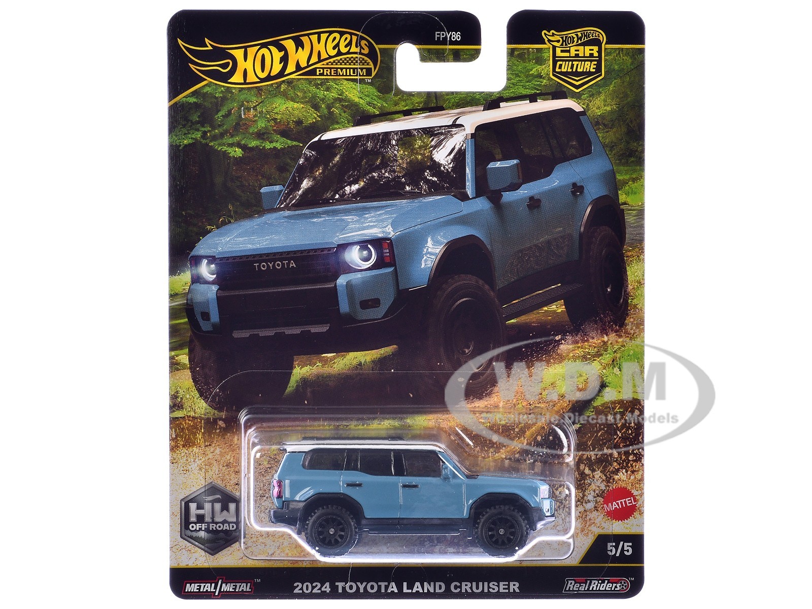 2024 TOYOTA LAND CRUISER BLUE DIECAST MODEL CAR HOT WHEELS JBK52