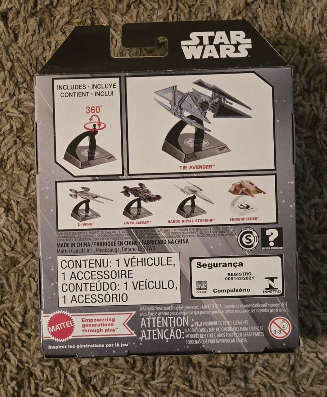 Star Wars Hot Wheels Starships Select Tie Avenger #35 Mattel