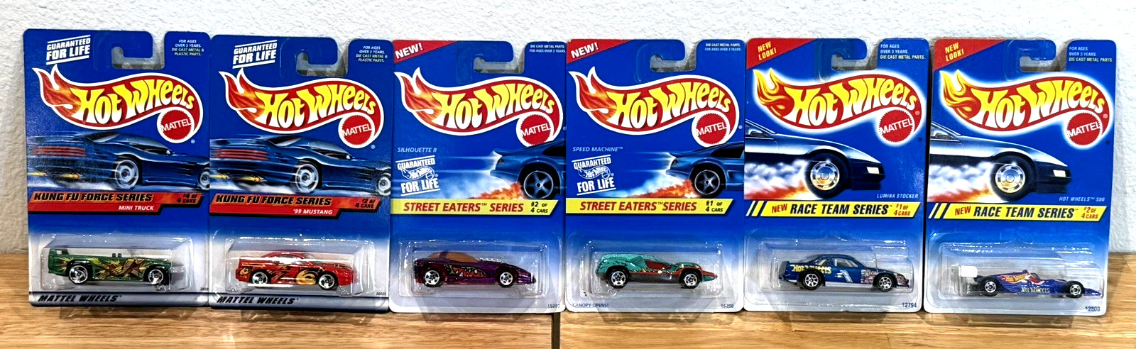 Hot Wheels Kung Fu Force Street Eaters Race Team Series Lot of 6 Die-Cast Cars
