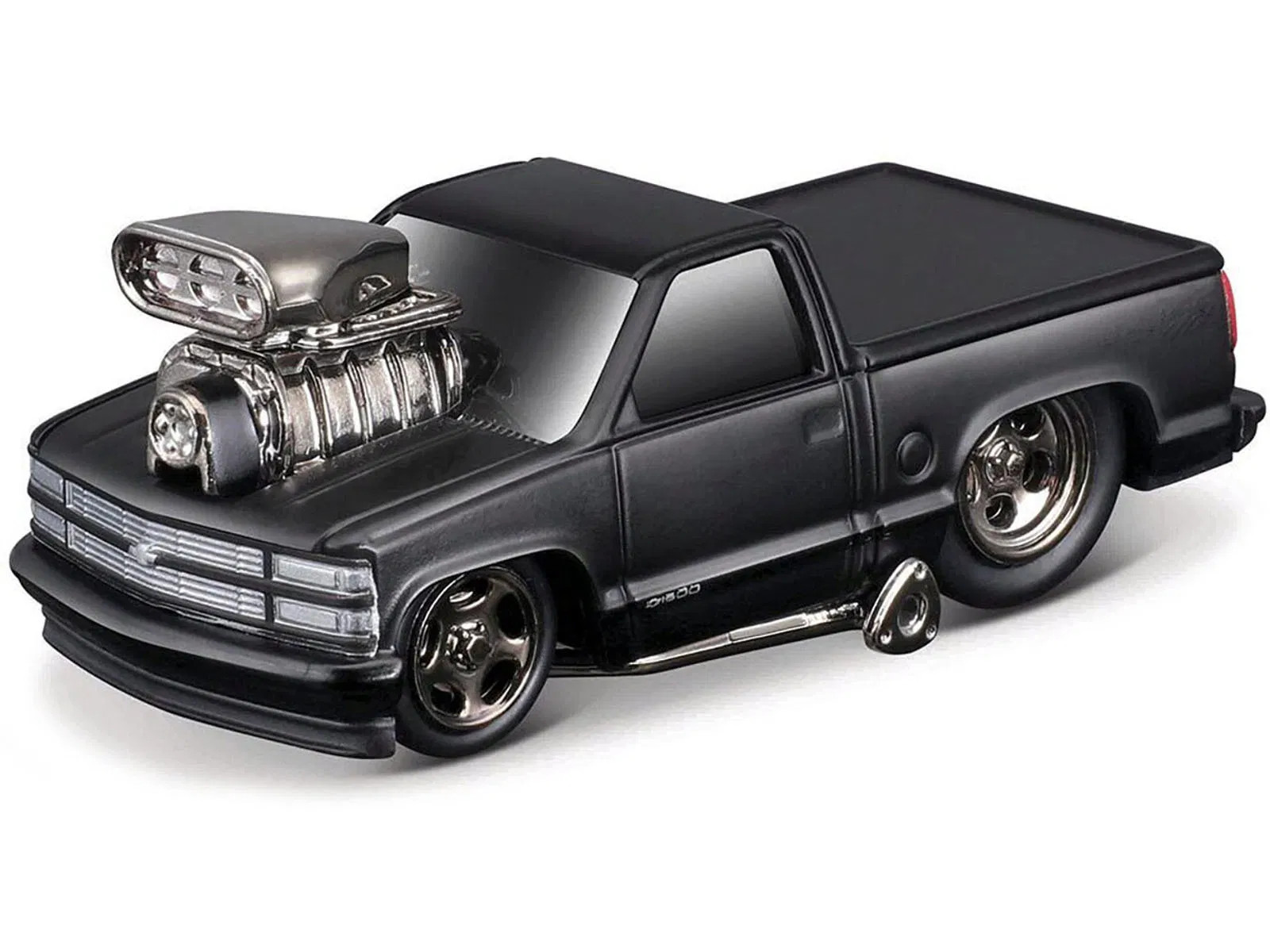 1993 Chevrolet 454 SS Pickup Truck Matt Black “Blackout Edition” 1/64 Diecast Mo
